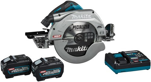Load image into Gallery viewer, Makita hs011gt201 | 40 v max | cirkelzaag | 270 mm | 5,0 ah (2 st), snellader in doos - hs011gt201