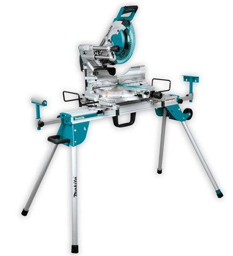 Cargue la imagen en el visor de la galería, Makita ls1019l 230v radiaal afkortzaag 260 mm + deawst06 onderstel