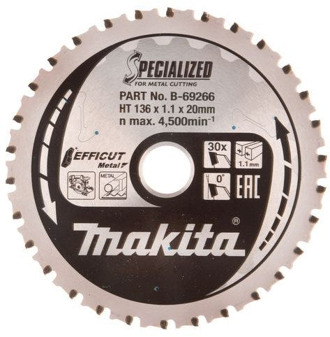 ギャラリービューアに画像をロードする, Makita accessoires makita zaagblad efficut | 136x20x1,1 | 45t | 0g