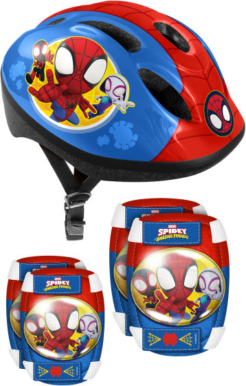 Load image into Gallery viewer, Marvel spidey 5-delige skatebescherming 50-56 cm rood blauw maat s