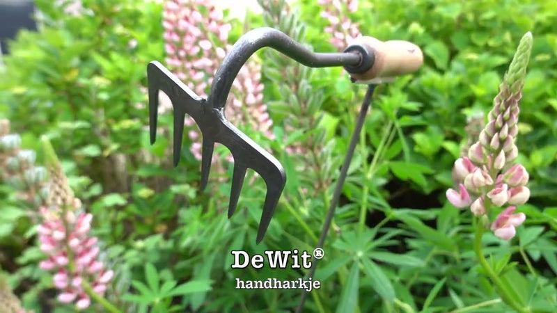 Cargue la imagen en el visor de la galería, De wit producten handhark gesmeed 5 tands essen handvat 14cm dewit