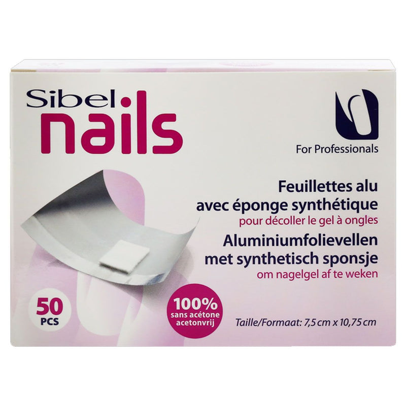 Afbeelding laden in galerijviewer, Sibel nails aluminiumfolie vellen met synthetisch sponsje 50st.