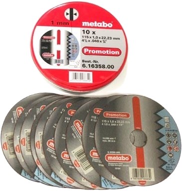 Load image into Gallery viewer, Metabo accessoires metabo doorslijpschijven in blik (10 st.) ø 115x1,0x22,23 - 616358000