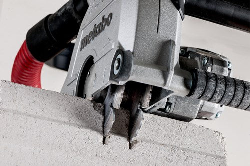 Load image into Gallery viewer, Metabo mfe 40 muursleuffrees 1900 watt 40mm diepte met 125mm schijven + asr 35 l acp bouwstofzuiger