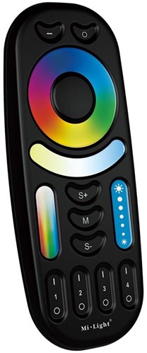 Afbeelding laden in galerijviewer, Mi-light miboxer rgb-cct afstandsbediening 2.4g 4-zones zwart - led0230