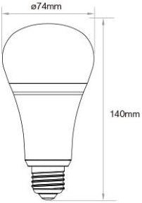 ギャラリービューアに画像をロードする, Mi-light miboxer zigbee rgb-cct led e27 gls 12w - led0276