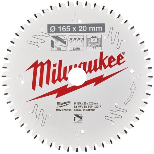 Laden Sie das Bild in Galerie -Viewer, Milwaukee accessoires cirkelzaagblad p alu165x20x2,2x52tf neg. - 4932471296