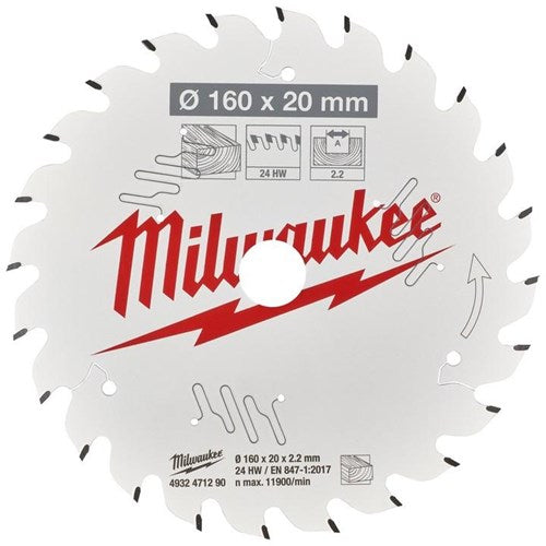 Chargez l'image dans la visionneuse de la galerie, Milwaukee accessoires cirkelzaagblad p w 160x20x2,2x24atb - 4932471290