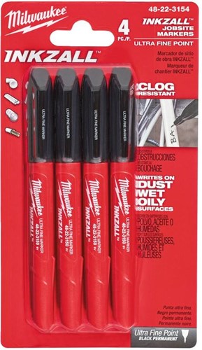 Afbeelding laden in galerijviewer, Milwaukee accessoires inkzall fine tip markers - 4pc - 48223154
