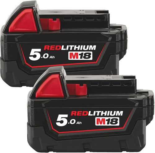 Afbeelding laden in galerijviewer, Milwaukee m18 b52 m18 accu pack, 2 x 5,0ah, gratis m12 b2 - 4932451242