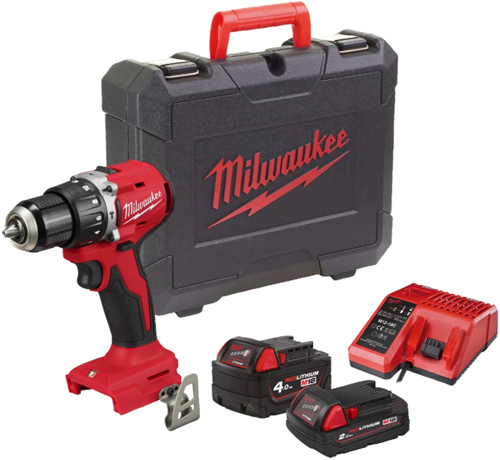 Load image into Gallery viewer, Milwaukee m18 blpdrc-422c m18 klopboormachine 60nm compact brushless, 1 x 4,0 ah 1x 2,0ah - 4933492825