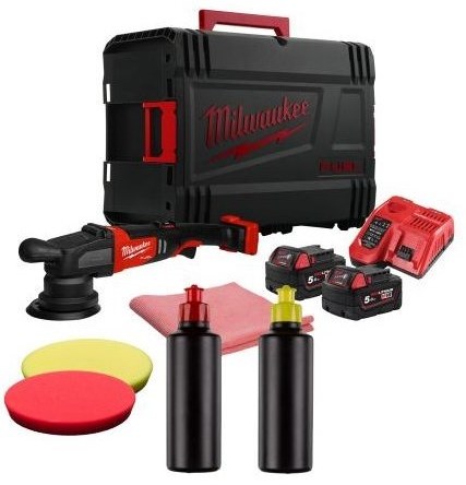 Load image into Gallery viewer, Milwaukee m18 frop15-502x kit | accu excentrische polijstmachine | 2 x 5.0 ah accu + snellader |incl. accessoires | in hd-box - 4933492352 4933492352