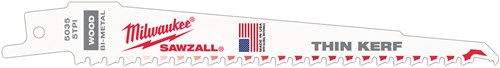 ギャラリービューアに画像をロードする, Milwaukee accessoires milwaukee sloopzaagbladen | thin kerf | hout met spijkers | 150mm x 5 tpi | 5 stuks - 48475035
