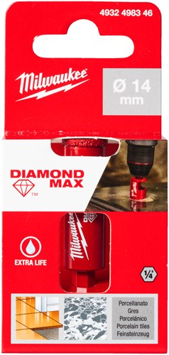 Afbeelding laden in galerijviewer, Milwaukee accessoires milwaukee tegelboor | diamond max™ | 1 4 nat droog | 14 mm 1 4 hex - 4932498346