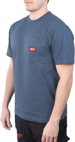 Load image into Gallery viewer, Milwaukee wt ss blu l t-shirt work short sleeve blue l - 4932493015