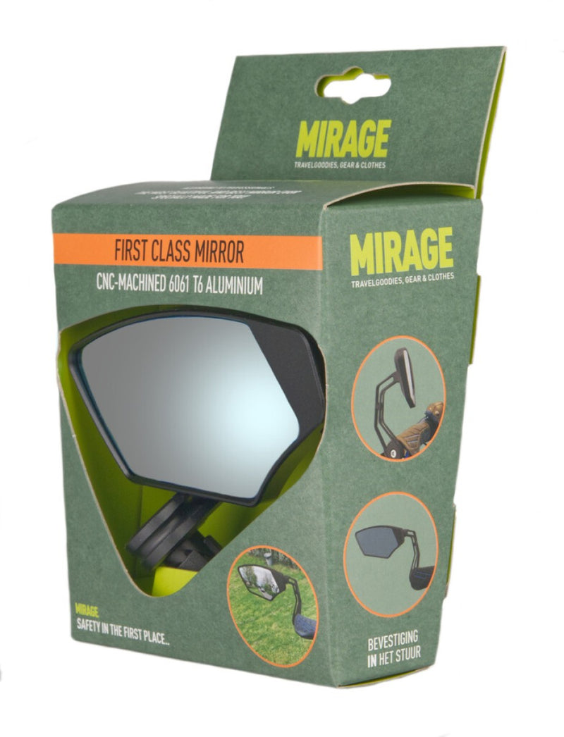 Load image into Gallery viewer, Mirage spiegel links first class dimmend glas - bar-end bevestiging - zwart