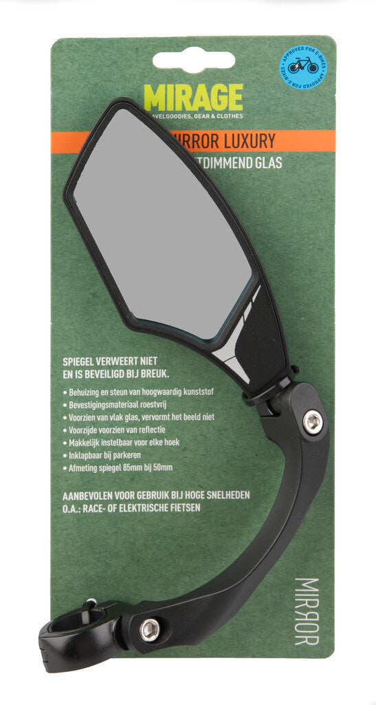Load image into Gallery viewer, Mirage Stuurspiegel verstelbaar 10 x 5 cm zwart