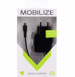Afbeelding laden in galerijviewer, Enzo mobilize usb thuislader 3100ma zwart +micro usb kabel