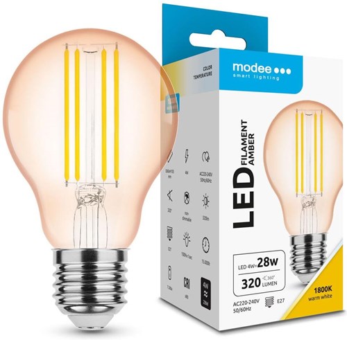 Chargez l'image dans la visionneuse de la galerie, Enzo modee led gls e27 4-33w 1800k filament amber - led7442