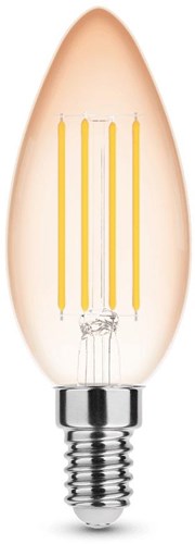 Chargez l'image dans la visionneuse de la galerie, Enzo modee led kaars e14 4-33w 1800k filament amber - led7400