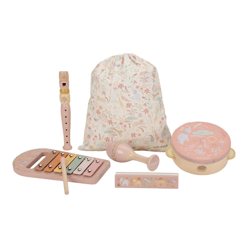 Cargue la imagen en el visor de la galería, Little dutch safari friends muziekset pink fsc
