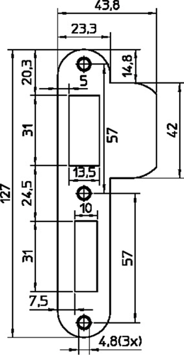 Cargue la imagen en el visor de la galería, Nemef yale p 1266 17 u sluitplaat - 9126690275