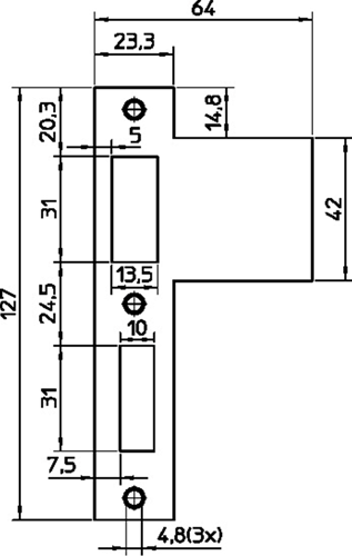 Cargue la imagen en el visor de la galería, Nemef yale vp 1276 12 t verlengde sluitplaat - 9127690120