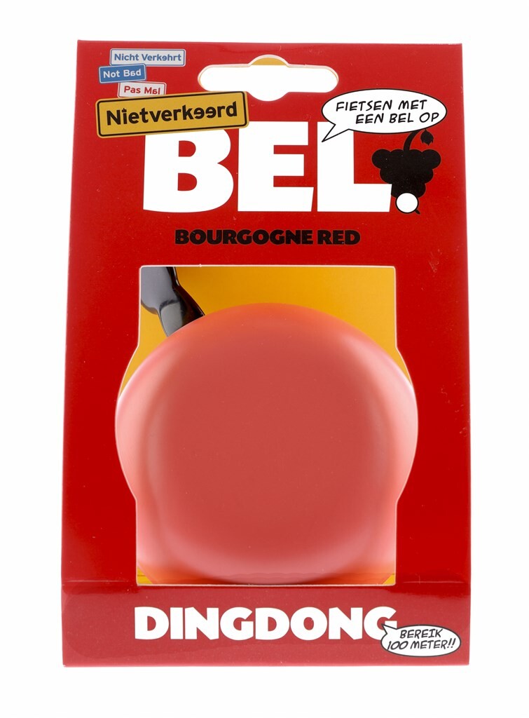 Load image into Gallery viewer, Nietverkeerd bel 80mm Ding Dong bourgogne red