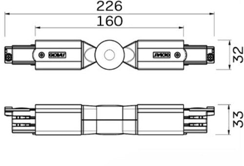 Cargue la imagen en el visor de la galería, Nordic hoekstuk instelbaar tbv. rail alu 5050043
