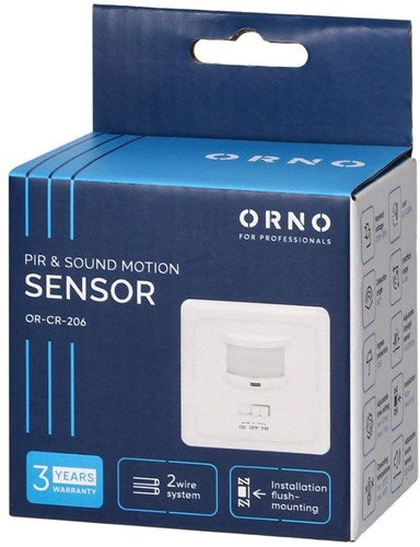 ギャラリービューアに画像をロードする, Enzo orno bewegingsmelder inbouw wand wit - geluidsdetectie - 3900339