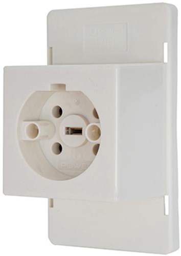 Afbeelding laden in galerijviewer, Enzo perilex deksel met perilex stopcontact voor lasdoos creme power - 4047815