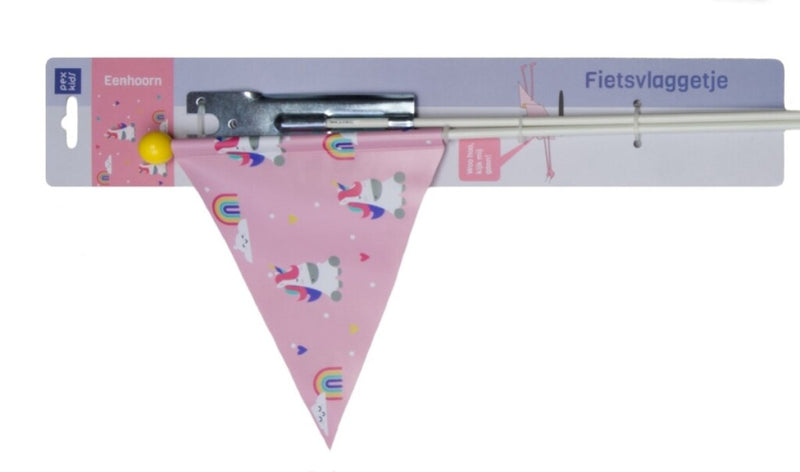 Afbeelding laden in galerijviewer, Beveiligingsvlag Pexkids Unicorn Pink met eenhoornprint