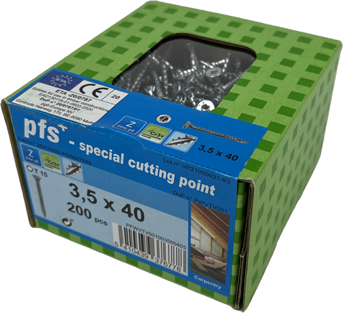 Load image into Gallery viewer, Pgb-europe pfs+ | spaanplaatschroef pfs+ vzk-t ø 3,5x40 zn - pfwvtv001003500403