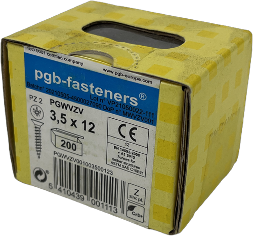 Chargez l'image dans la visionneuse de la galerie, Pgb-europe pgb-fasteners | spaanplaatschroef vk-z ø 3,5x12 zn | 200 st - pgwvzv001003500123