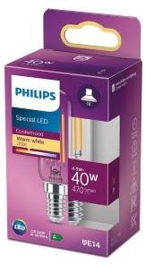 Afbeelding laden in galerijviewer, Philips led buislamp t25 e14 4,5-40w 2700k filament helder blister - 5100024