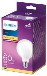Afbeelding laden in galerijviewer, Philips led globe g93 e27 7-60w 2700k filament mat blister - 5103263