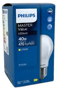 Afbeelding laden in galerijviewer, Philips led gls e27 3,4-40w 2700k filament mat dimbaar - led3773