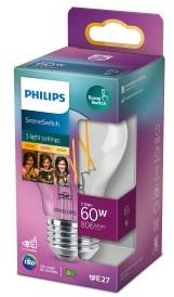 Afbeelding laden in galerijviewer, Philips led gls e27 7,5-60w filament helder sceneswitch blister - 5102525