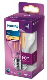 Afbeelding laden in galerijviewer, Philips led lamp transparant - 60 w - e27 - warmwit licht