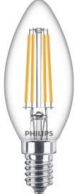 Afbeelding laden in galerijviewer, Philips led lamp - kaarslamp met e14 fitting - warmwit licht: 2700k - 60w - helder glas