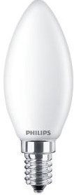 ギャラリービューアに画像をロードする, Philips led lamp - kaarslamp met e14 fitting - warmwit licht: 2700k - 60w - mat glas