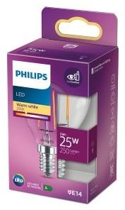 Load image into Gallery viewer, Philips led kogel e14 2-25w 2700k filament helder blister - 5101502
