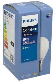 ギャラリービューアに画像をロードする, Philips led kogel e14 6,5-60w 2700k filament mat - led3742