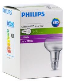 Laden Sie das Bild in Galerie -Viewer, Philips led r80 e27 4-60w 2700k - led3311