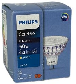 Cargue la imagen en el visor de la galería, Philips led spot gu5.3 12v 7-50w 2700k - led3522