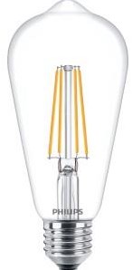 Afbeelding laden in galerijviewer, Philips led st64 e27 7-60w 2700k filament helder blister - 5102581