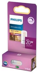 Afbeelding laden in galerijviewer, Philips led steek g4 12v 2,1-20w 2700k mat dimbaar blister - 5104124