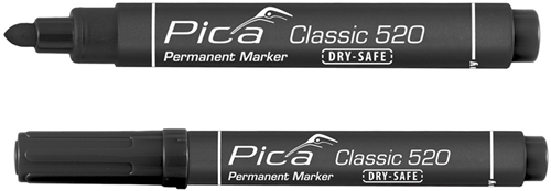 Load image into Gallery viewer, Pica 521 46 permanent marker | 2-6mm | beitel | zwart | 10 stuks - pi52146
