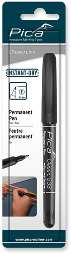 Load image into Gallery viewer, Pica 533 46 permanent pen | 0,7mm | rond | zwart | blister - pi53346sb