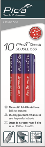 Load image into Gallery viewer, Pica 559 dubbel potlood rood blauw | 17,5cm | 10 stuks - pi559-10